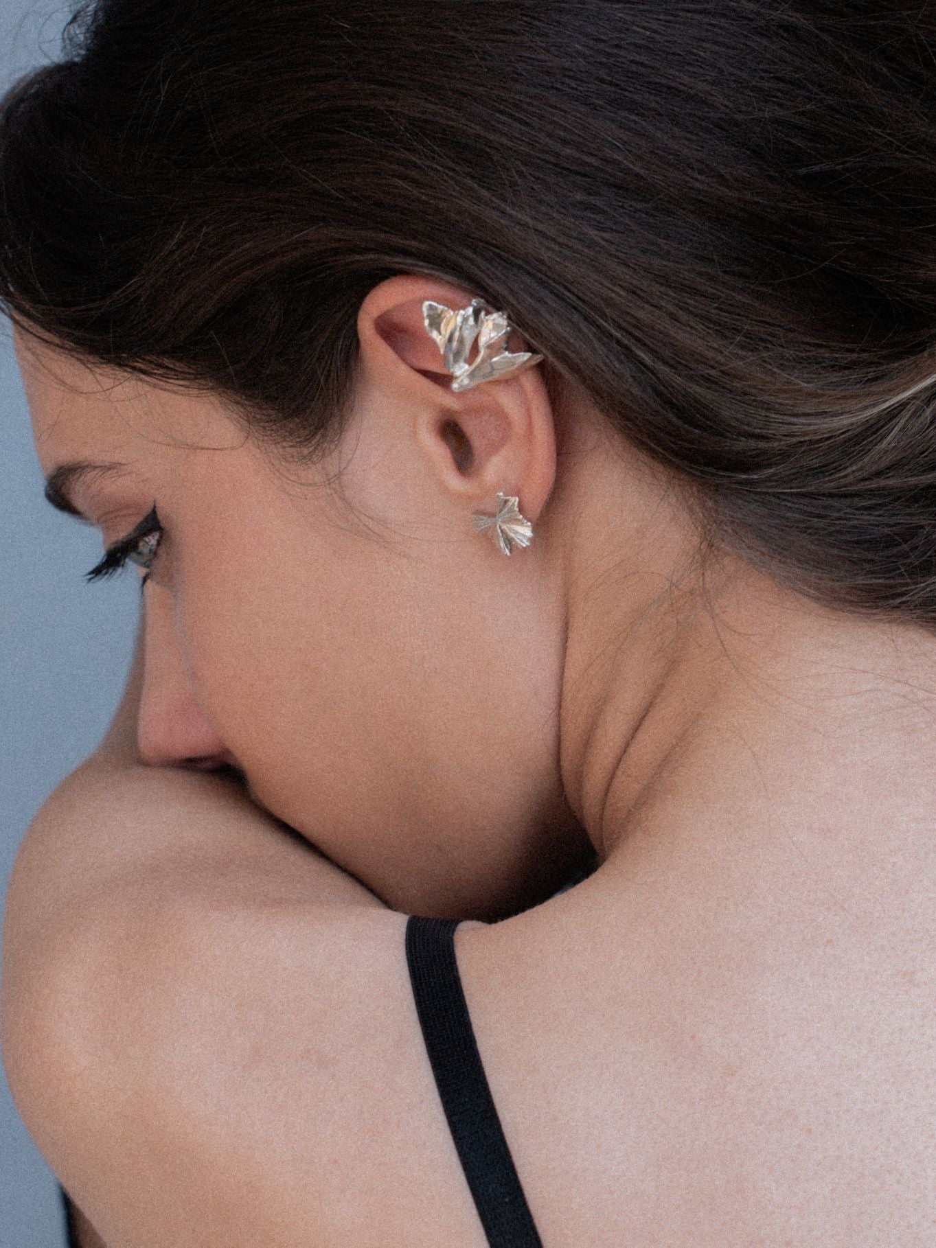 Flower ear cuffs