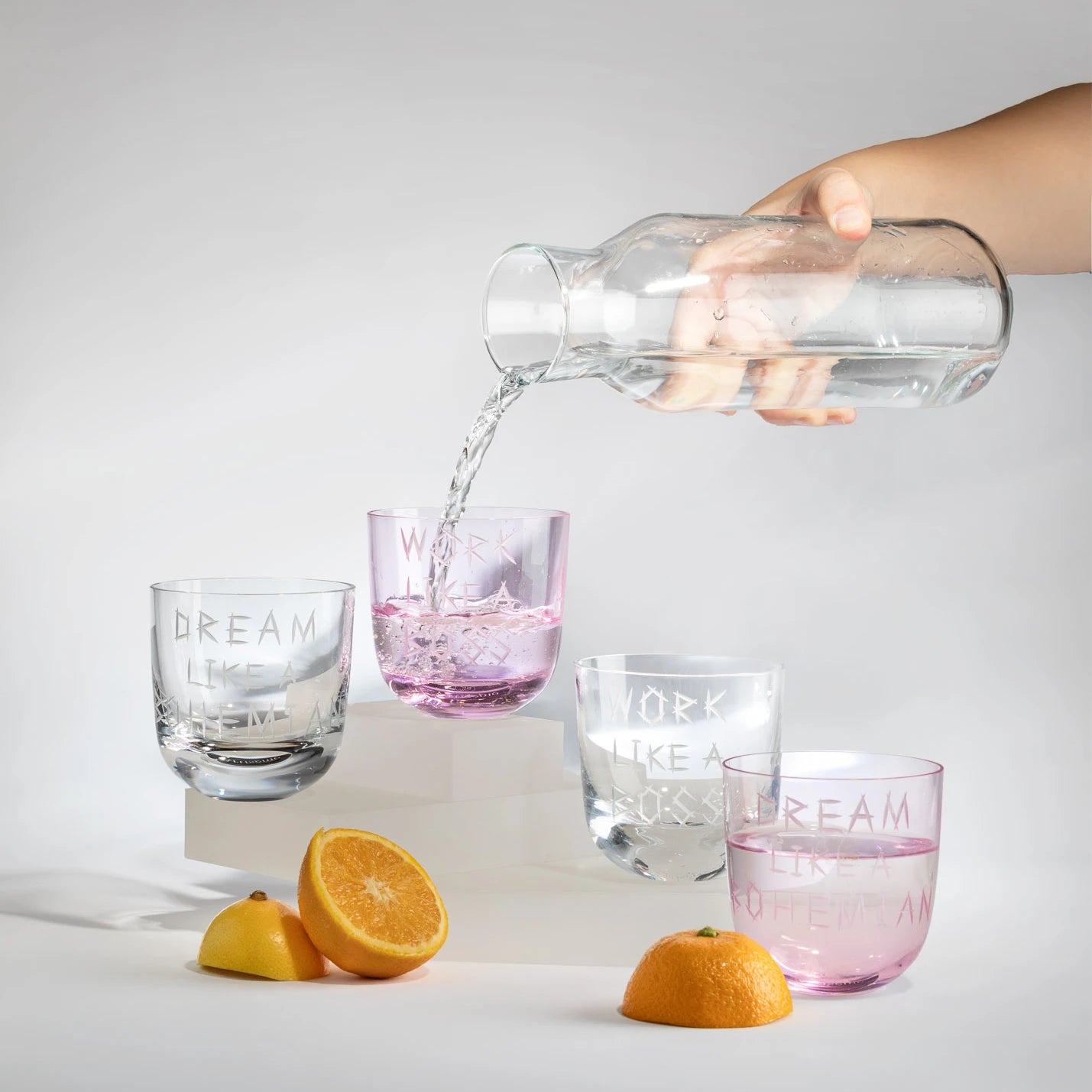 Work like a boss sklenice