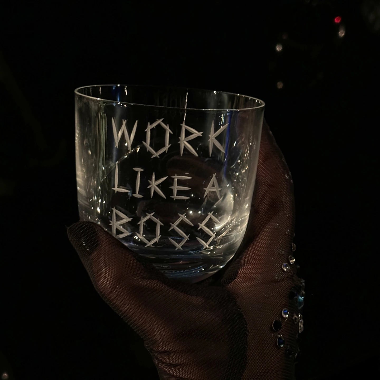 Work like a boss sklenice