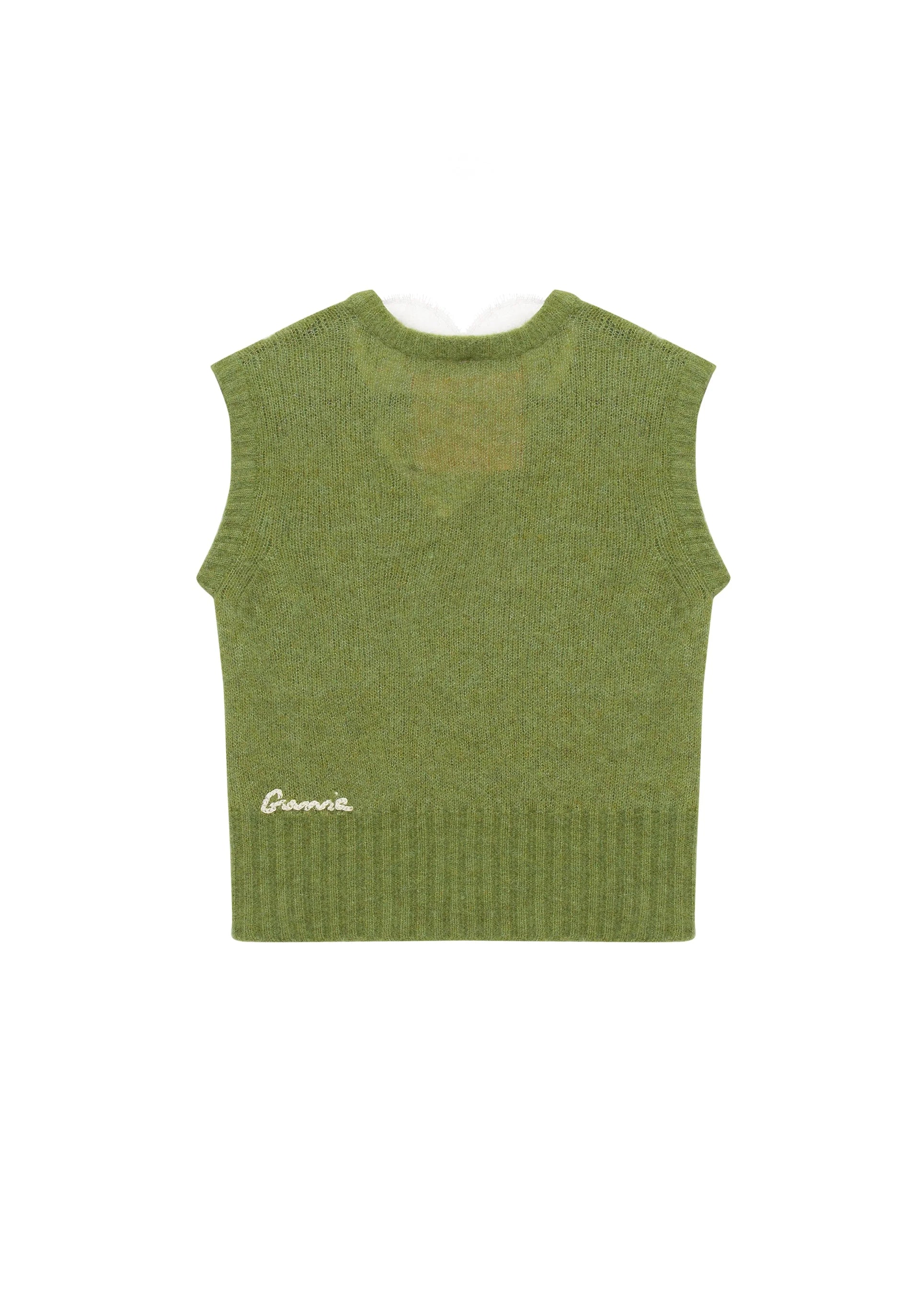 Konyk vesta s krajkovým lemem - Zelená