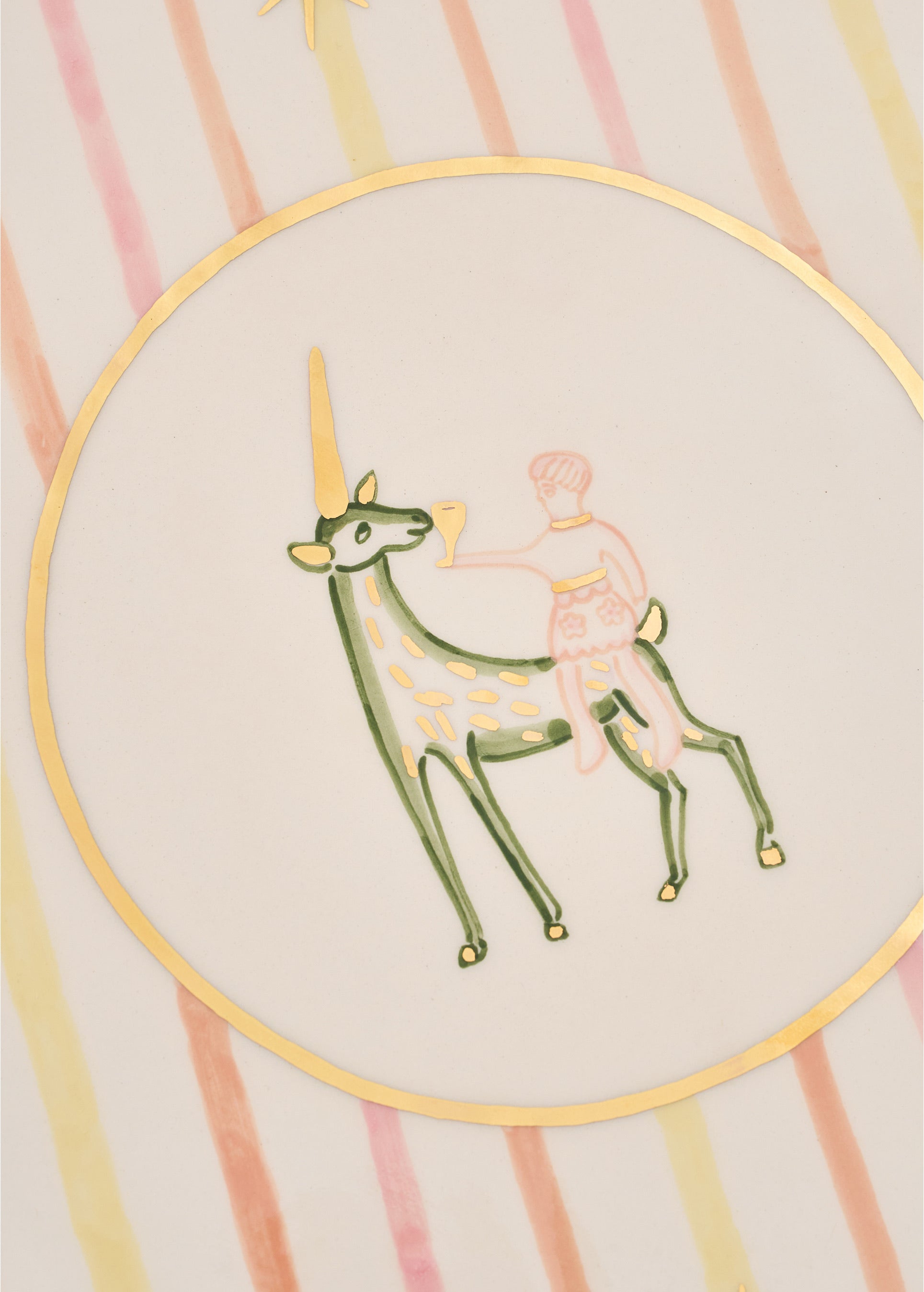 Unicorn talíř - Růžový