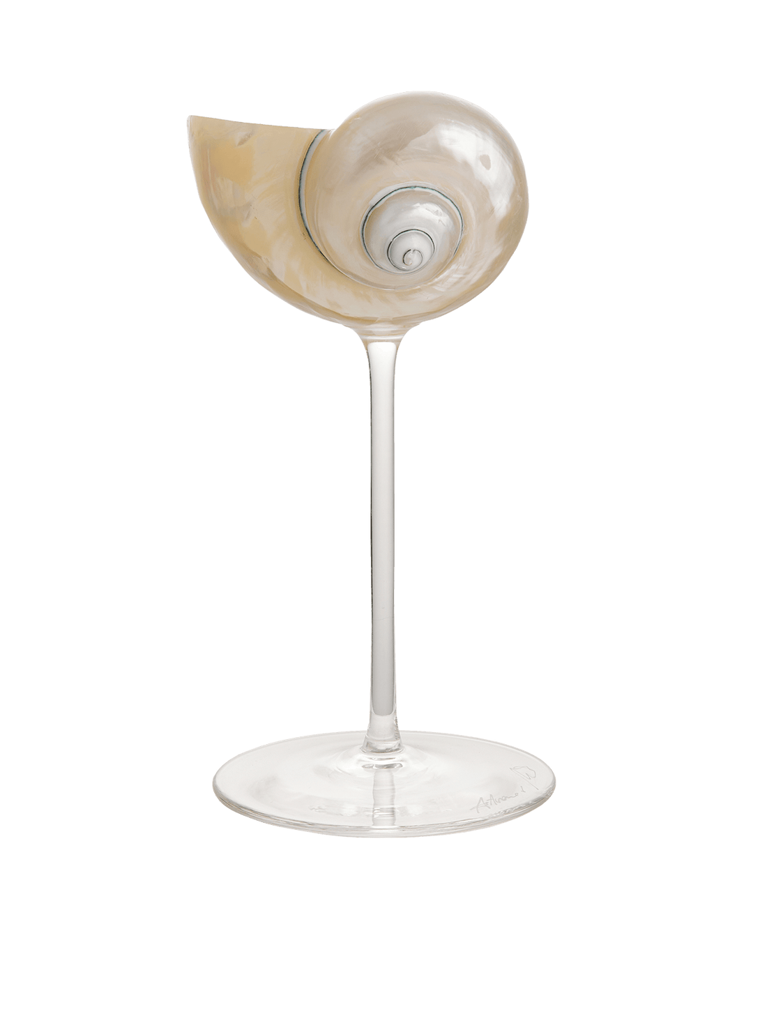 Ariel Pearl Snail glass