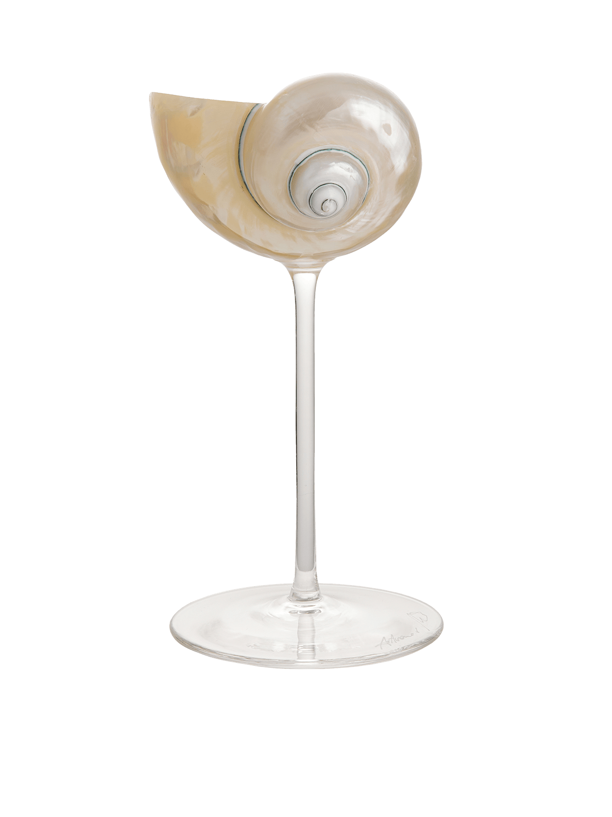 Ariel Pearl Snail glass