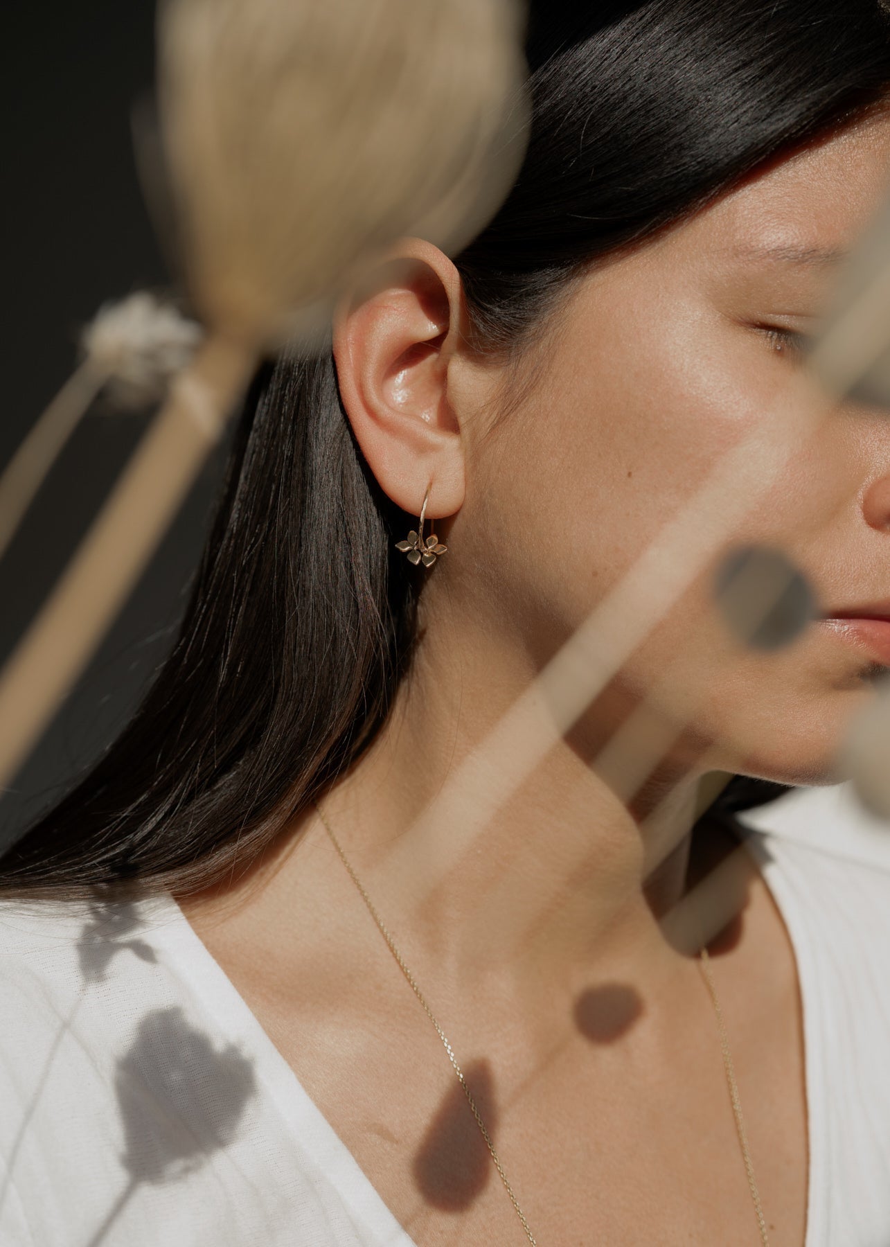 Břečťan náušnice kulaté