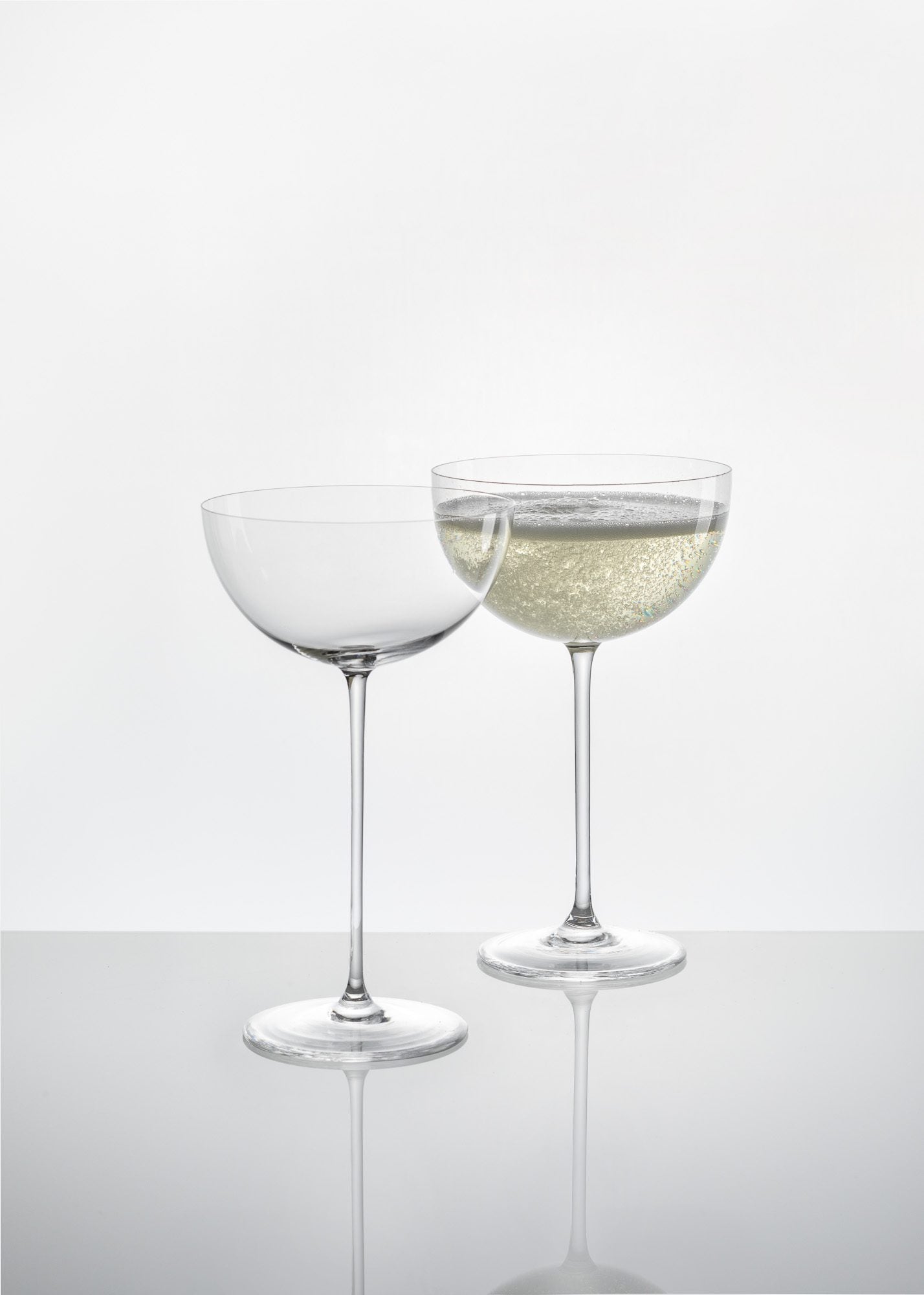 Bubbles champagne coupe glasses (set of 2)