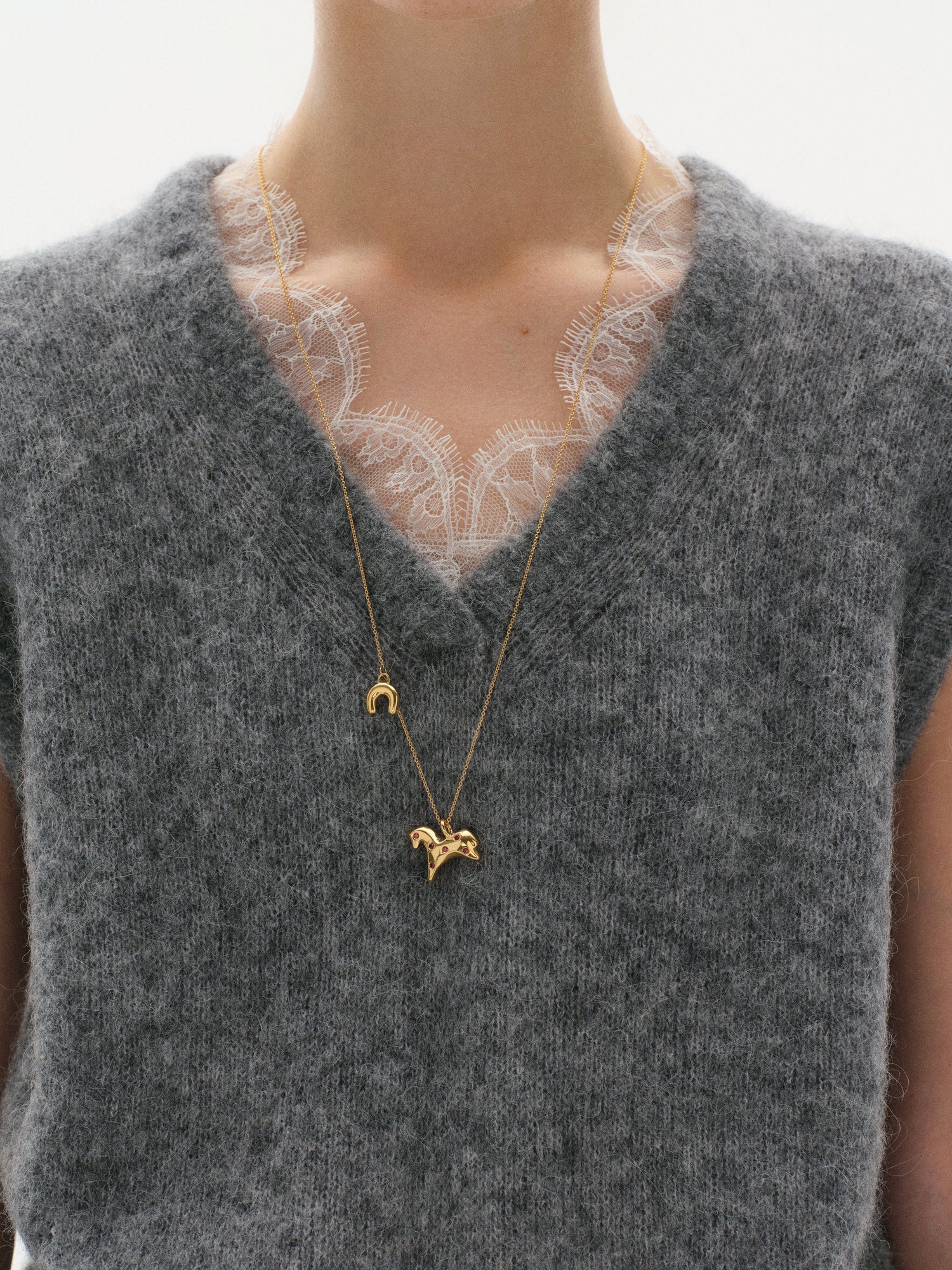 Lucky Pendant - Gold-plated and Enamel