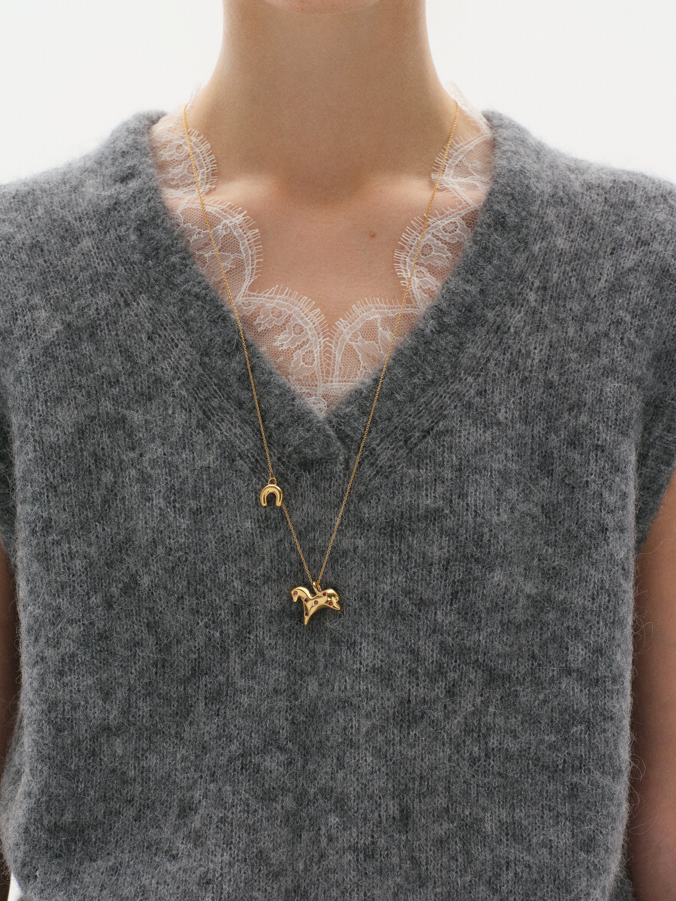 Lucky Pendant - Gold-plated and Enamel